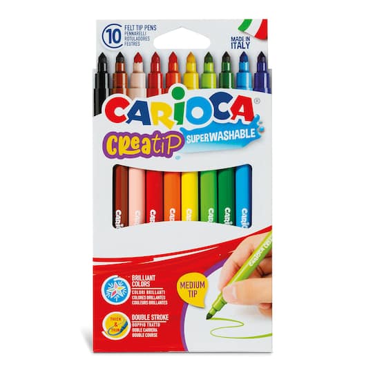 CARIOCA® Creatip Medium Tip Washable Felt Tip Pen Set